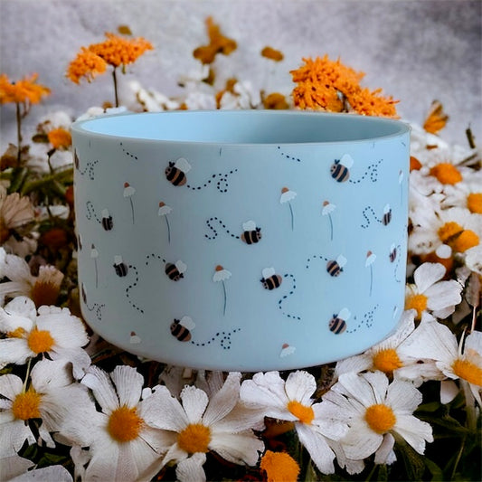 Spring Blue Buzzin Bees Silicone Tumbler Boot