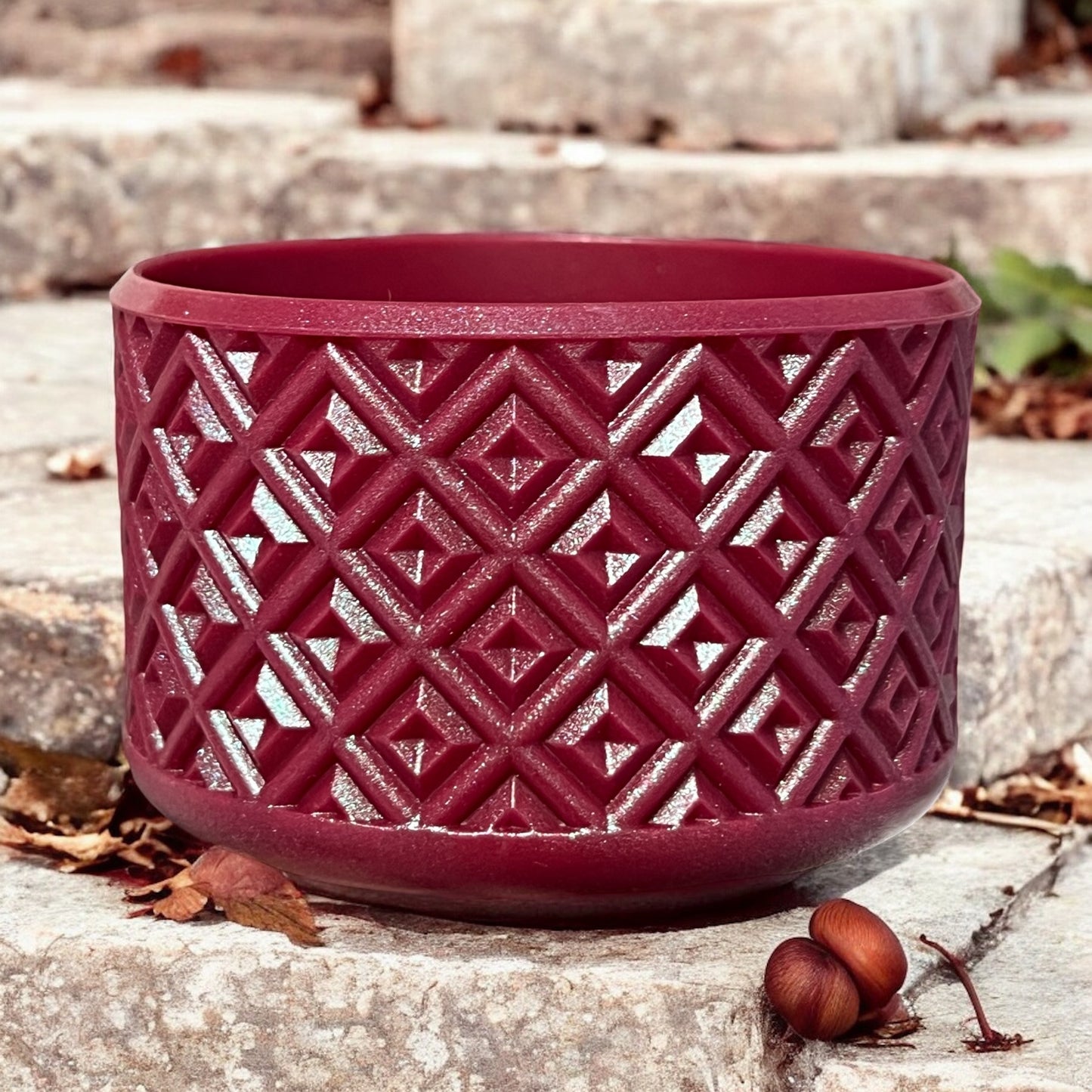 Cherry Mocha Shimmer DIAMONDS Silicone Tumbler Boot