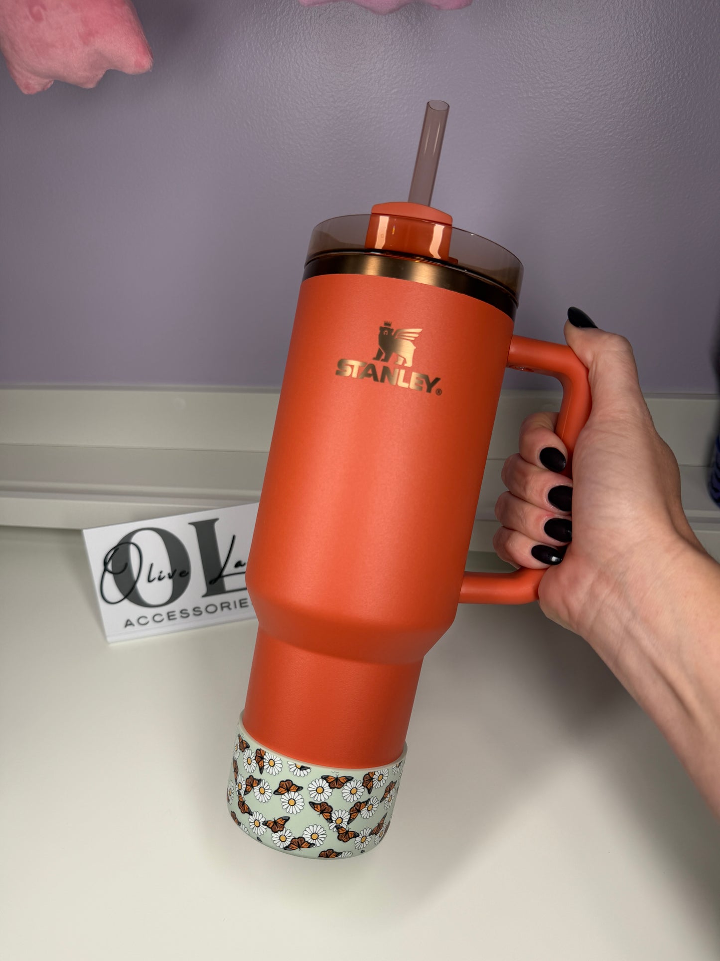 Monarch's & Daisies  - Silicone Tumbler Boot