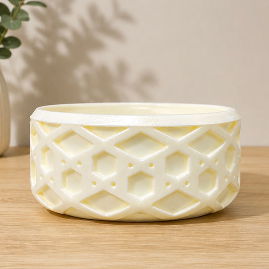 Cream Metallic Shorty Waffle 3" - Silicone Tumbler Boot