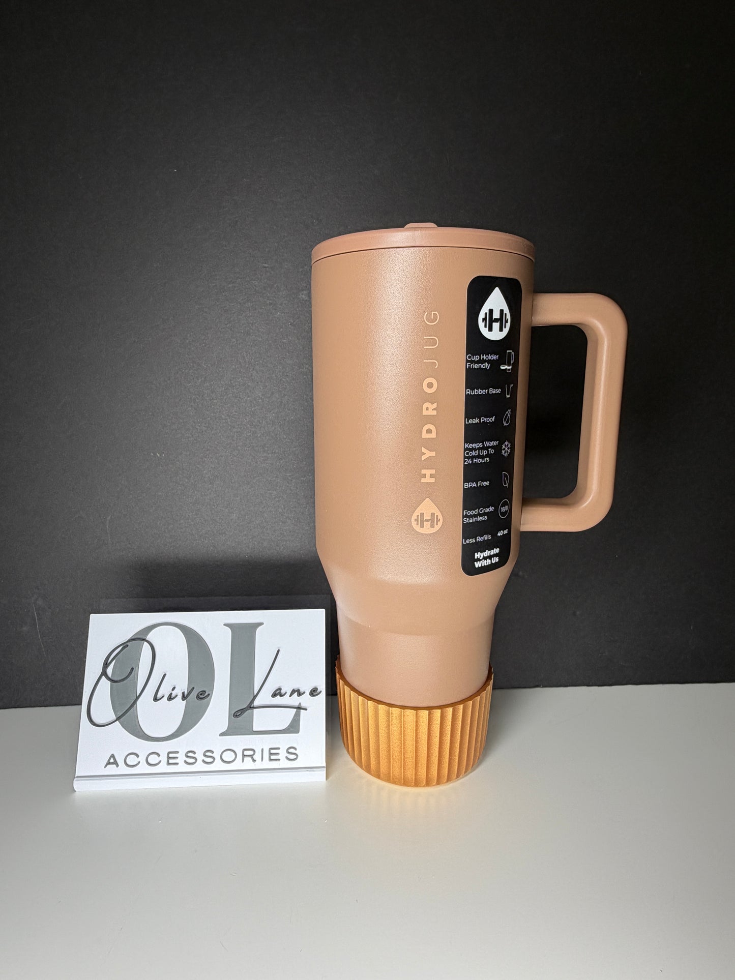 Gold Metallic FLUTED - Silicone Tumbler Boot