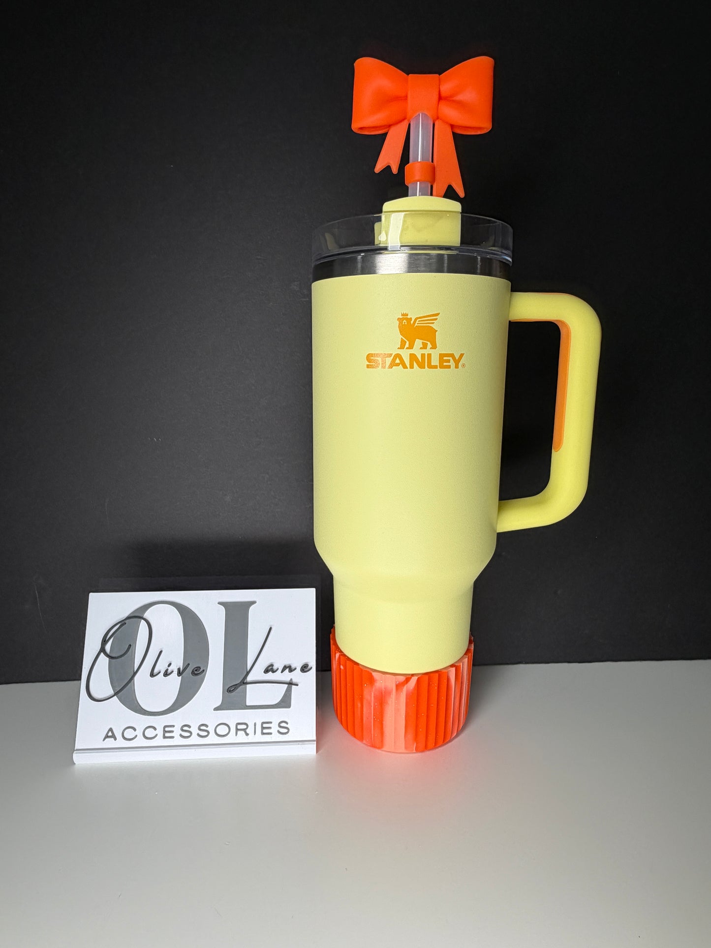 Orange Glitter Swirl FLUTED - Silicone Tumbler Boot