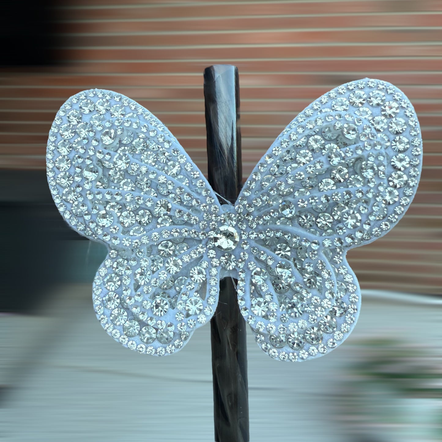 White Bling Butterfly - Boujee Tumbler Bow