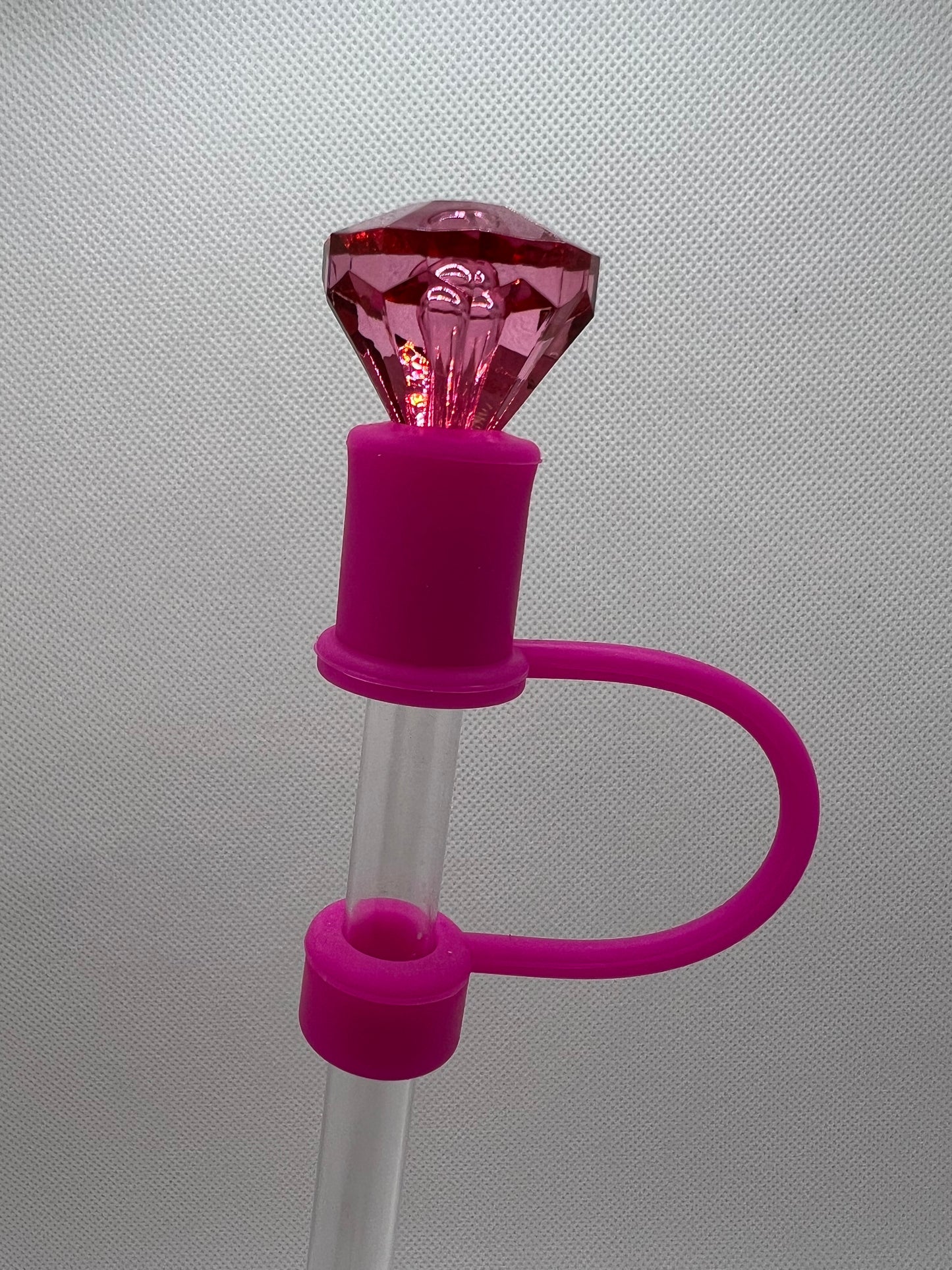 Fuchsia Diamond FUCHSIA Base Straw Topper 10mm