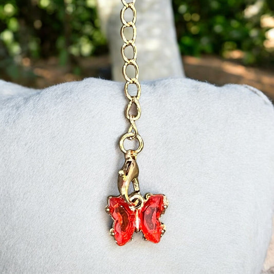 Red Butterfly Handle Charm