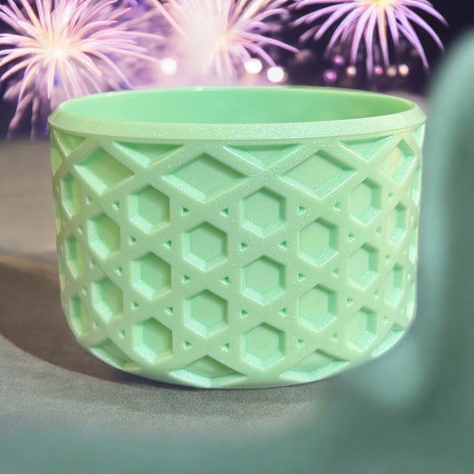 Mint Shimmer WAFFLE Silicone Tumbler Boot