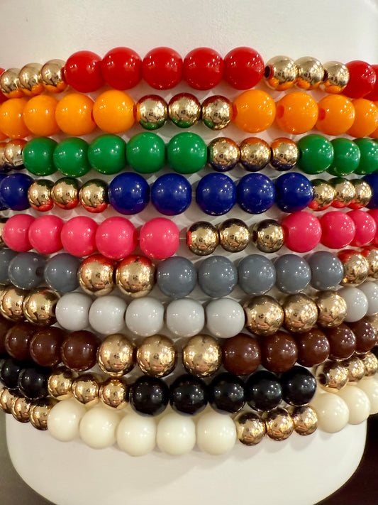 Basic Gold 10 Strand - Tumbler Bracelet Stacks