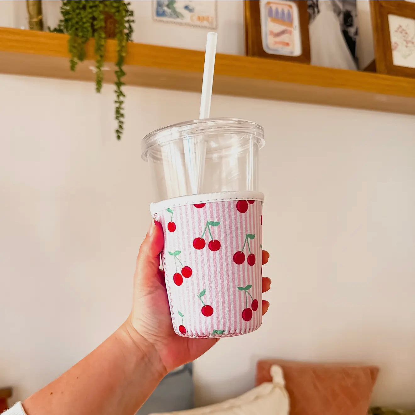Cherry Much SMALL- Iced Coffee Sleeve