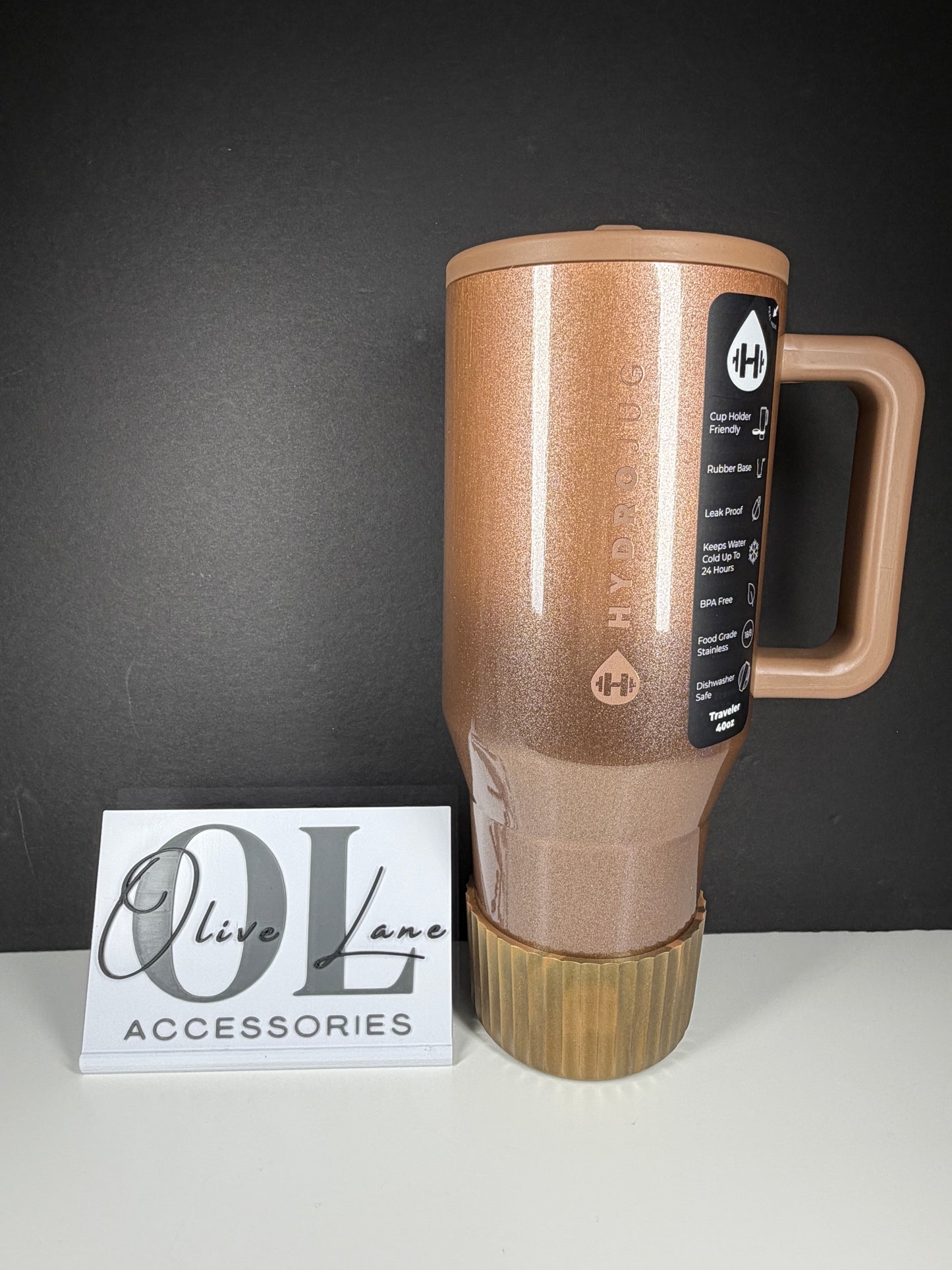 Bronze Swirl FLUTED - Silicone Tumbler Boot