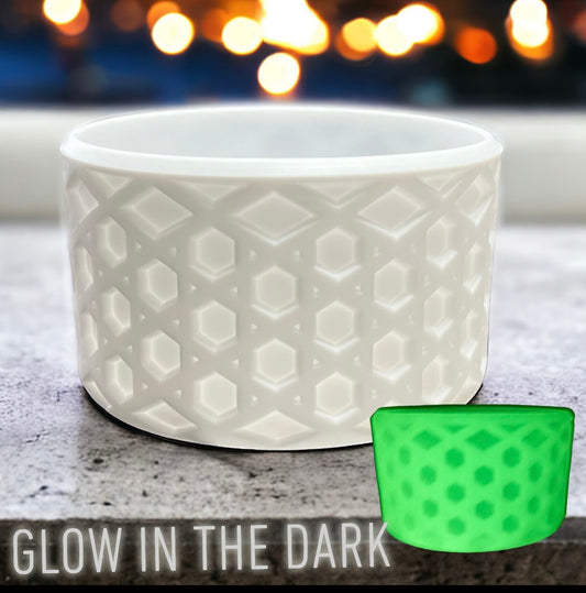 Transparent Green Glow WAFFLE Silicone Tumbler Boot