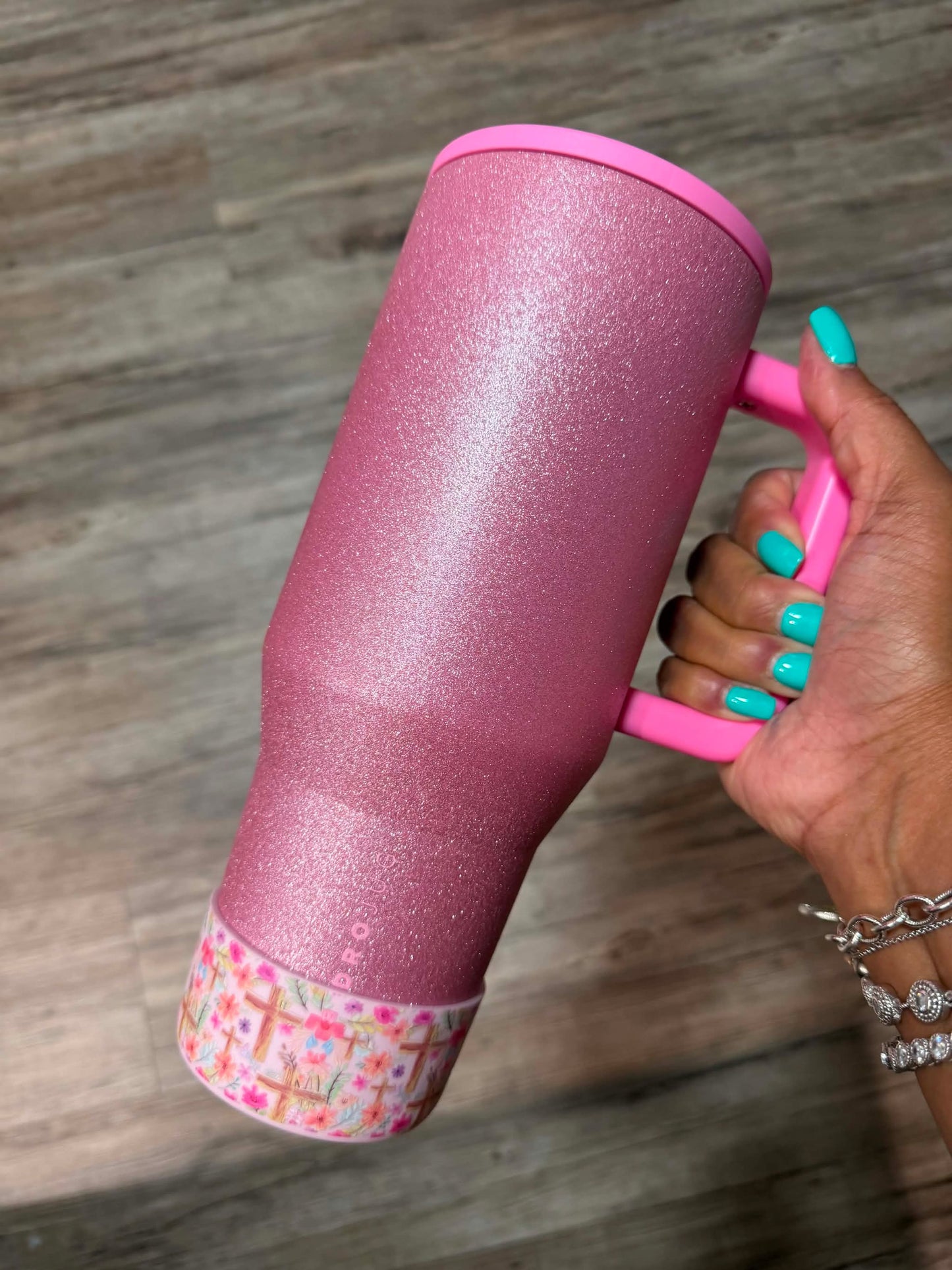 Faith In Bloom Pink - 3D Silicone Tumbler Boot