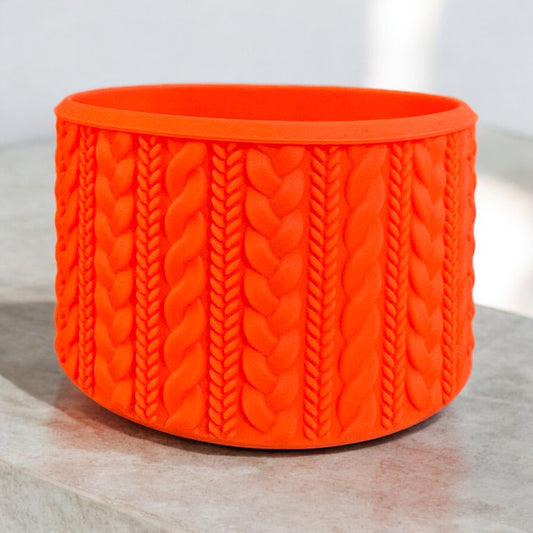 AMANDA (Orange) SWEATER Silicone Tumbler Boot