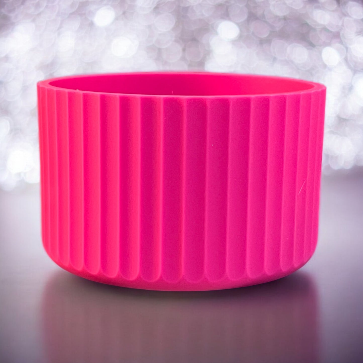 Glam Pink FLUTED Silicone Tumbler Boot