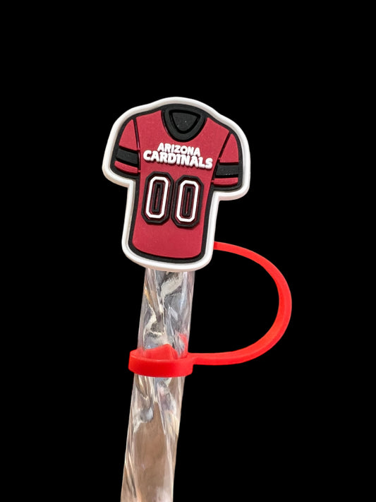 Cardinals Jersey Silicone Straw Topper 10mm