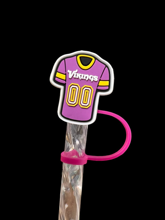 Vikings Jersey Silicone Straw Topper 10mm