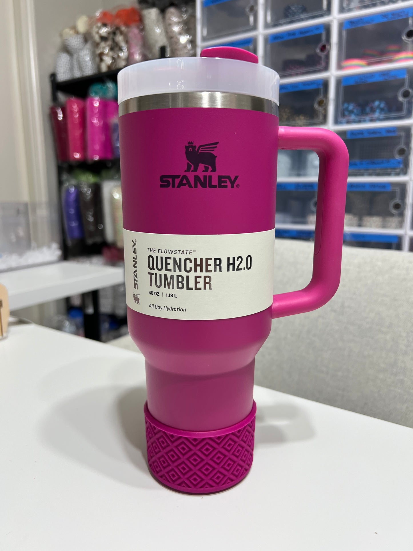 Fuchsia DIAMONDS Silicone Tumbler Boot