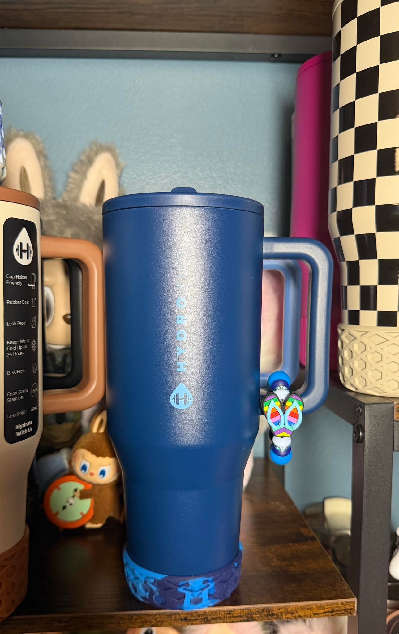 The Blues Swirl Shorty Waffle 3" - Silicone Tumbler Boot