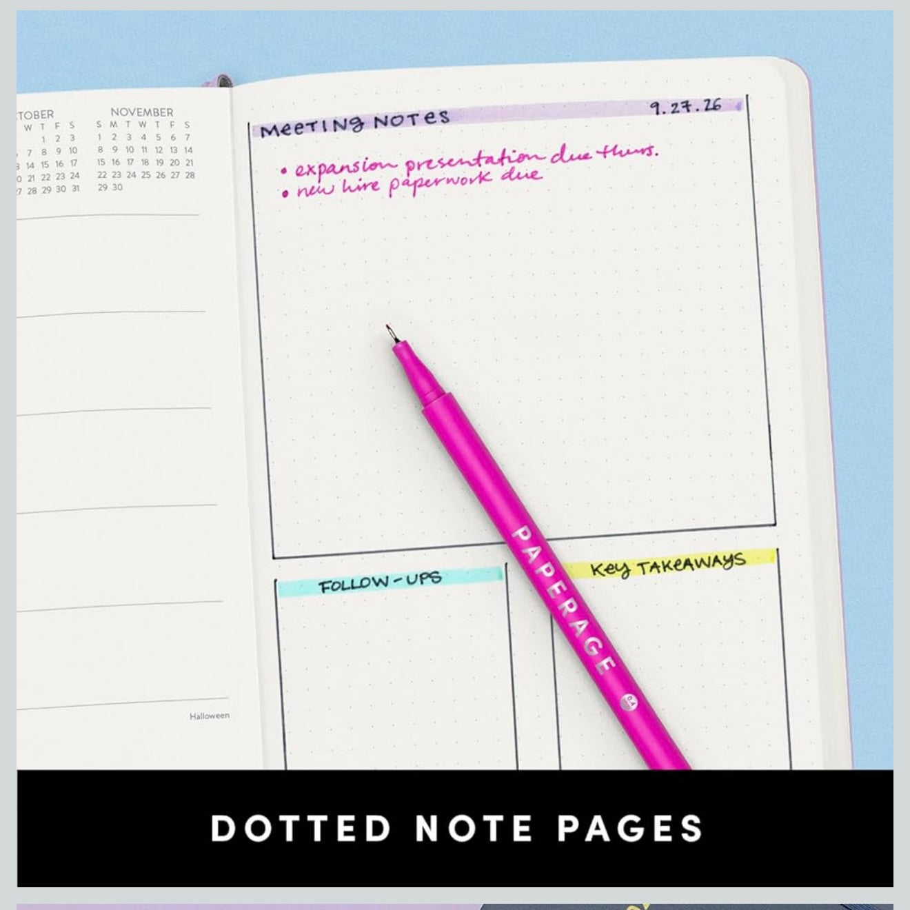 2026 Paperage Dated Planner- Monthly & Weekly Views