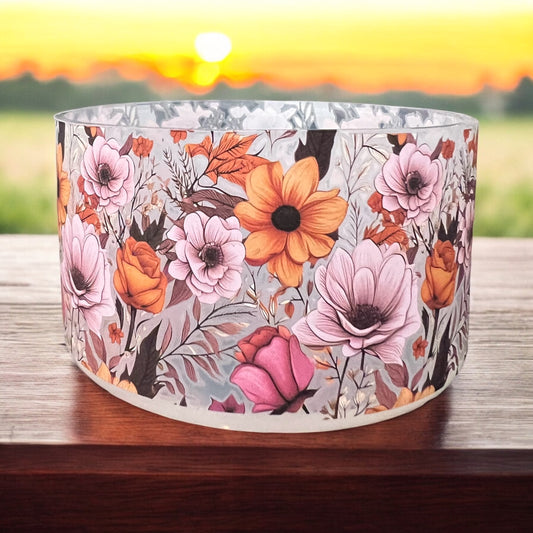 Sunset Floral CLEAR Silicone Tumbler Boot