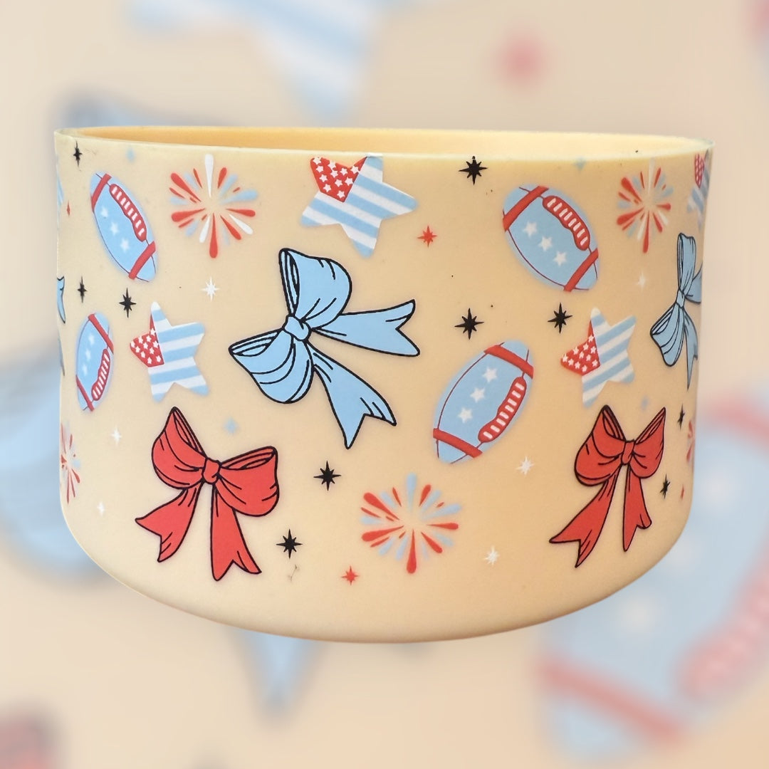 Patriotic Football  - Silicone Tumbler Boot