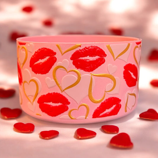 Kiss Me Blush Metallic 3D Silicone Tumbler Boot