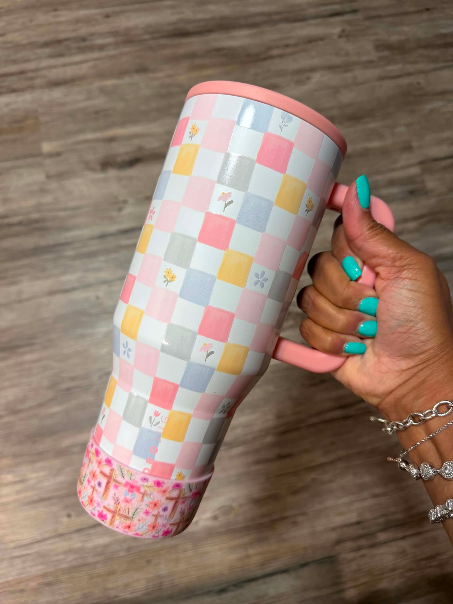 Faith In Bloom Pink - 3D Silicone Tumbler Boot