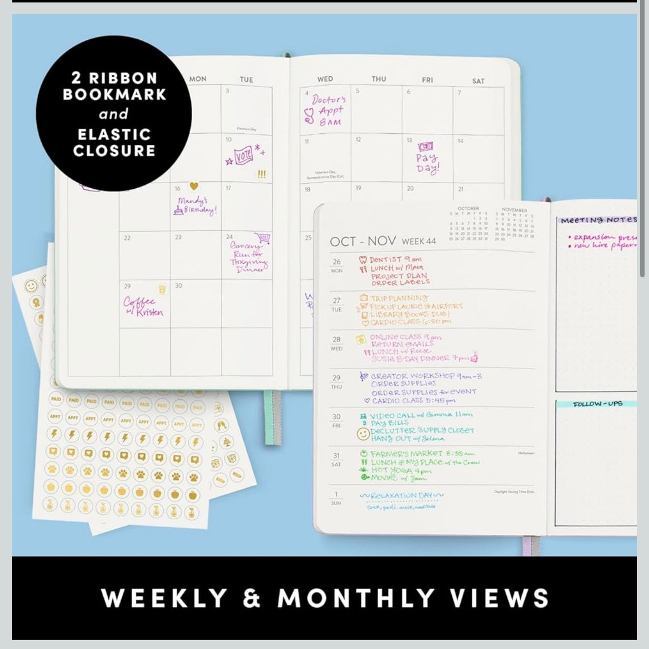 2026 Paperage Dated Planner- Monthly & Weekly Views