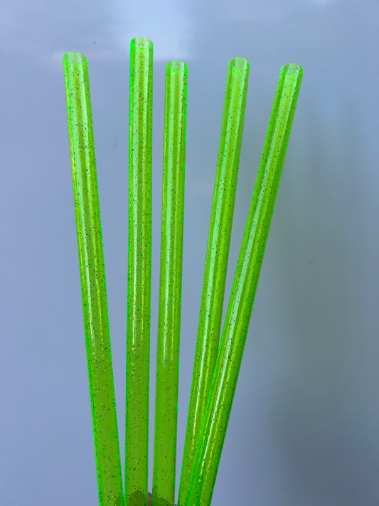 Bright Green Glitter Straw (40oz Tumbler)