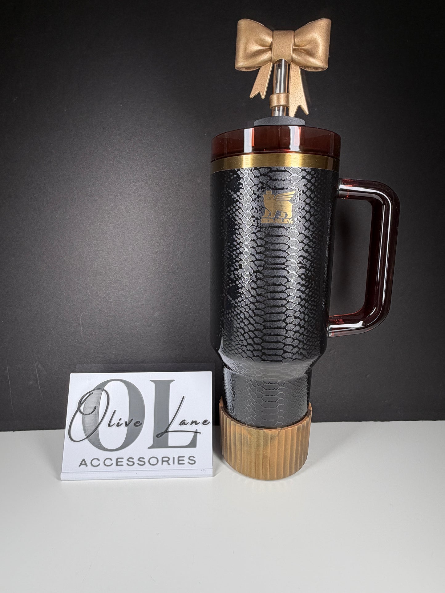 Bronze Swirl FLUTED - Silicone Tumbler Boot