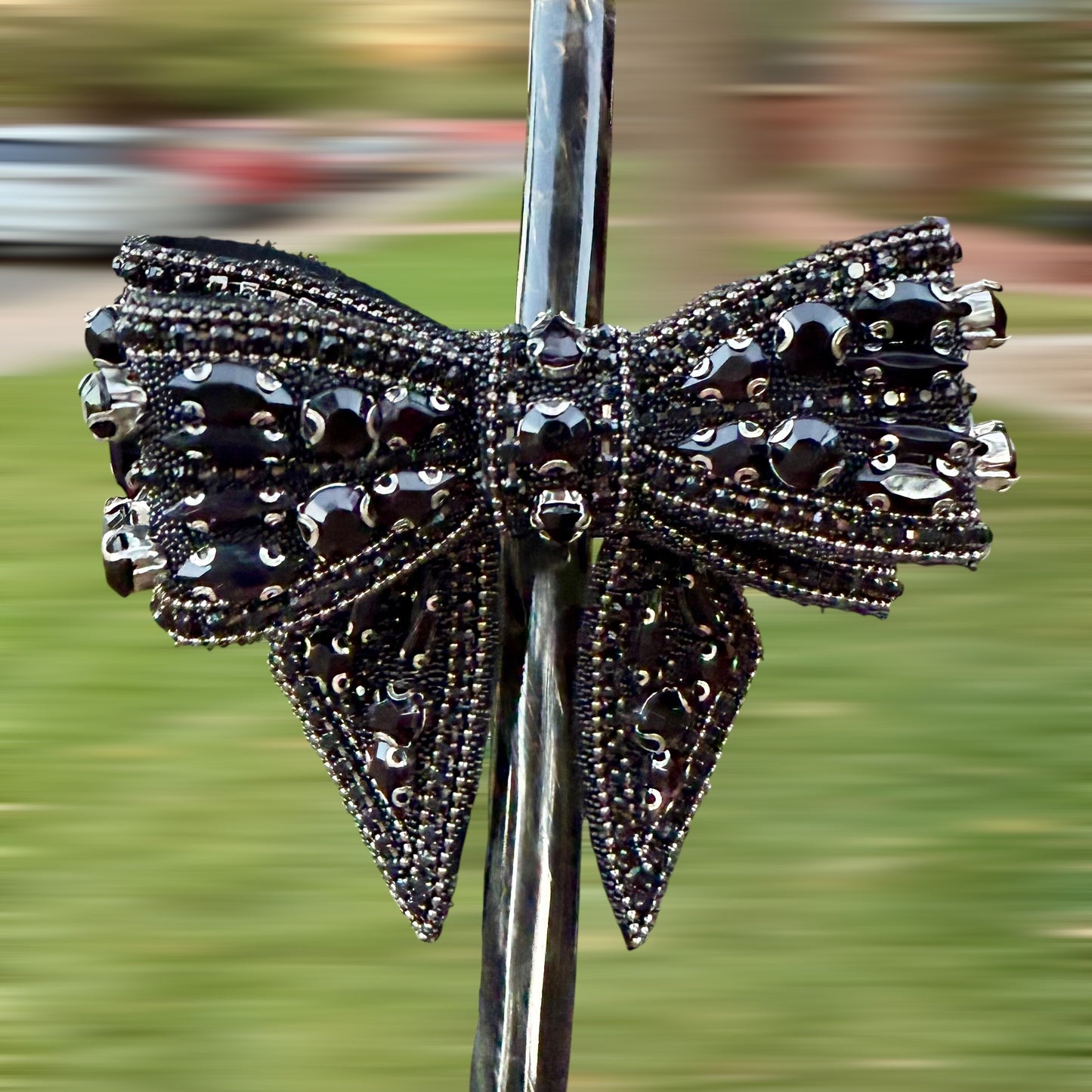 Black Rhinestone - Boujee Tumbler Bow