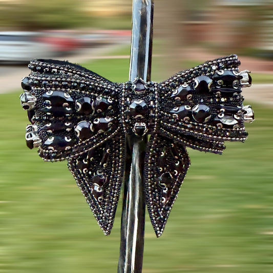 Black Rhinestone - Boujee Tumbler Bow