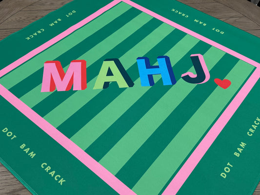 Mahj Block Mat - Pink & Green