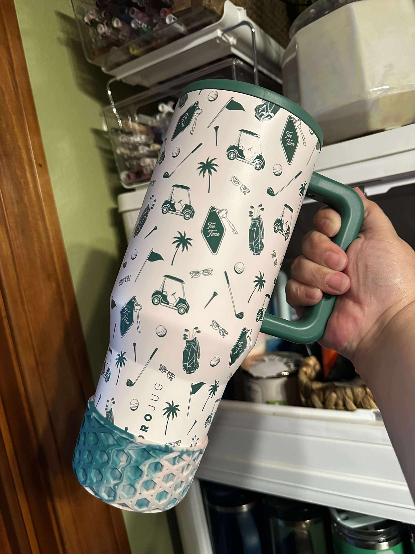 Emerald Peach - WAFFLE Silicone Tumbler Boot