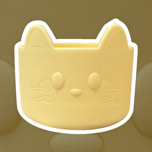 Solid Pale Yellow KITTY Silicone Tumbler Boot *READ DESCRIPTION*