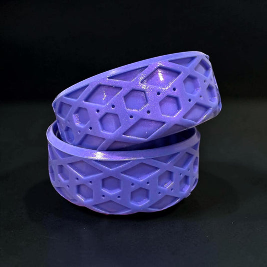 Purple Metallic Shorty Waffle - Silicone Tumbler Boot