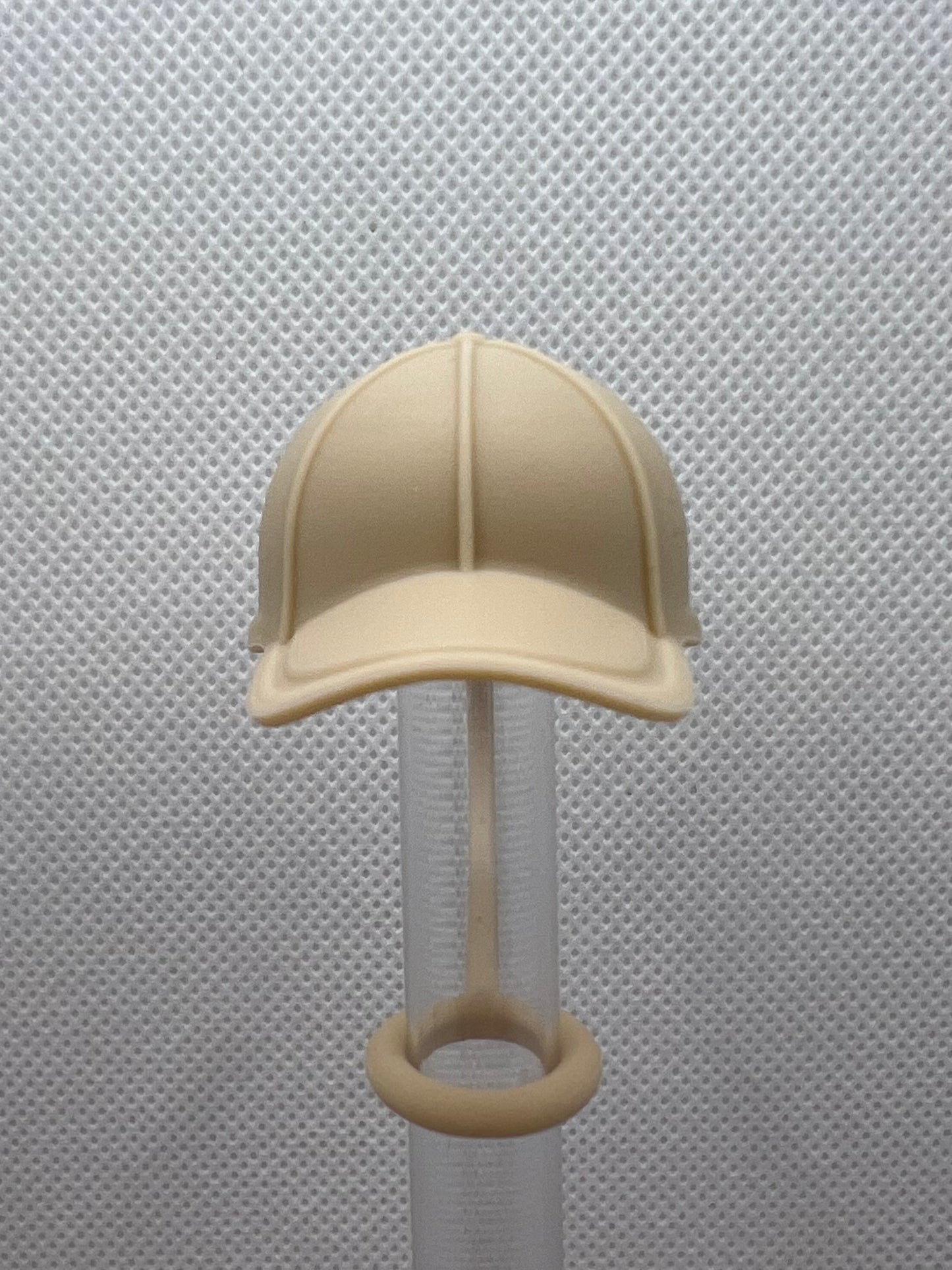 Beige Ballcap Silicone Straw Topper 10mm