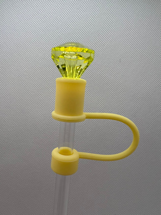 Yellow Diamond YELLOW Base Straw Topper 10mm