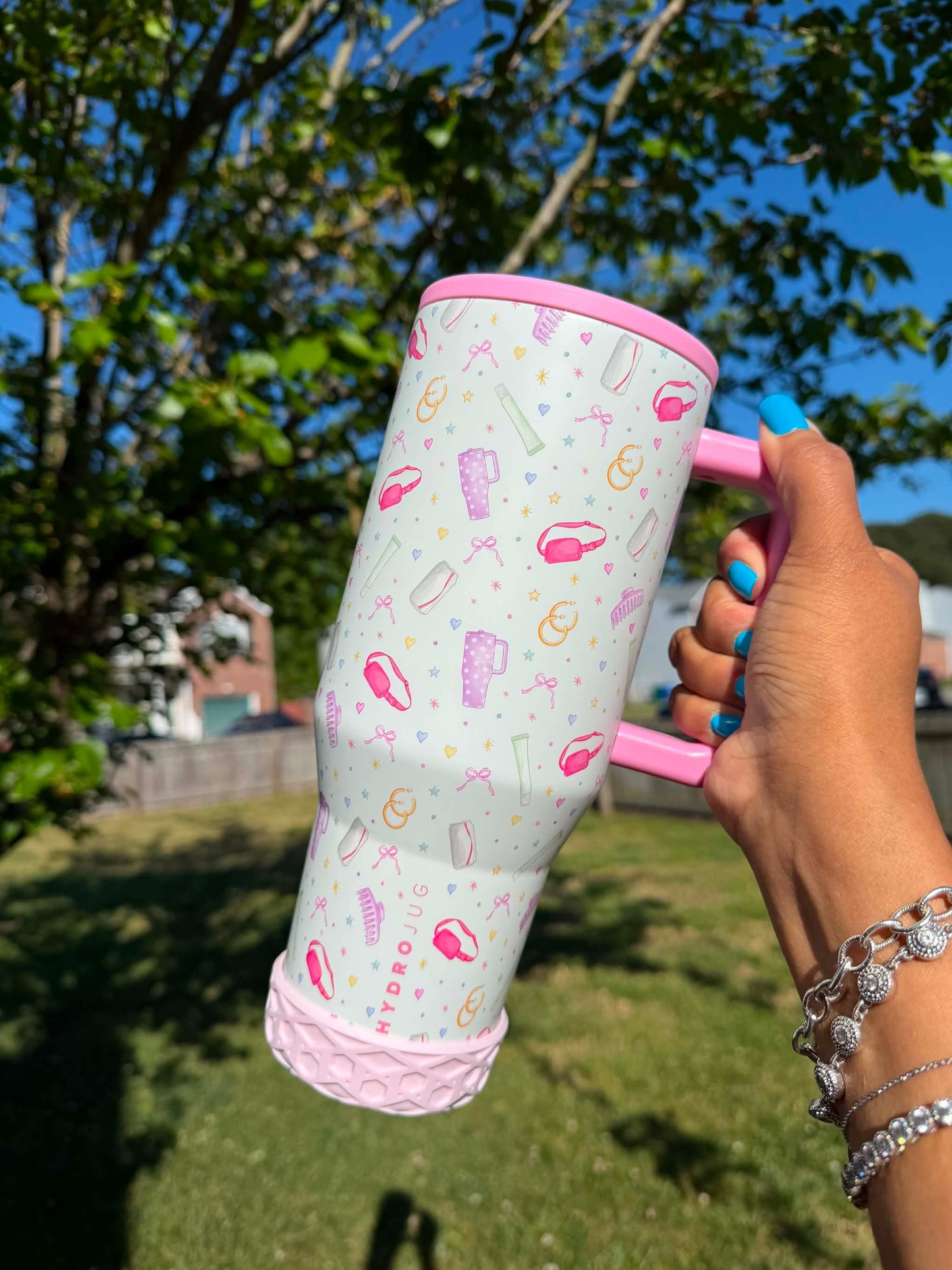 Pale Pink Shorty Waffle 3" - Silicone Tumbler Boot