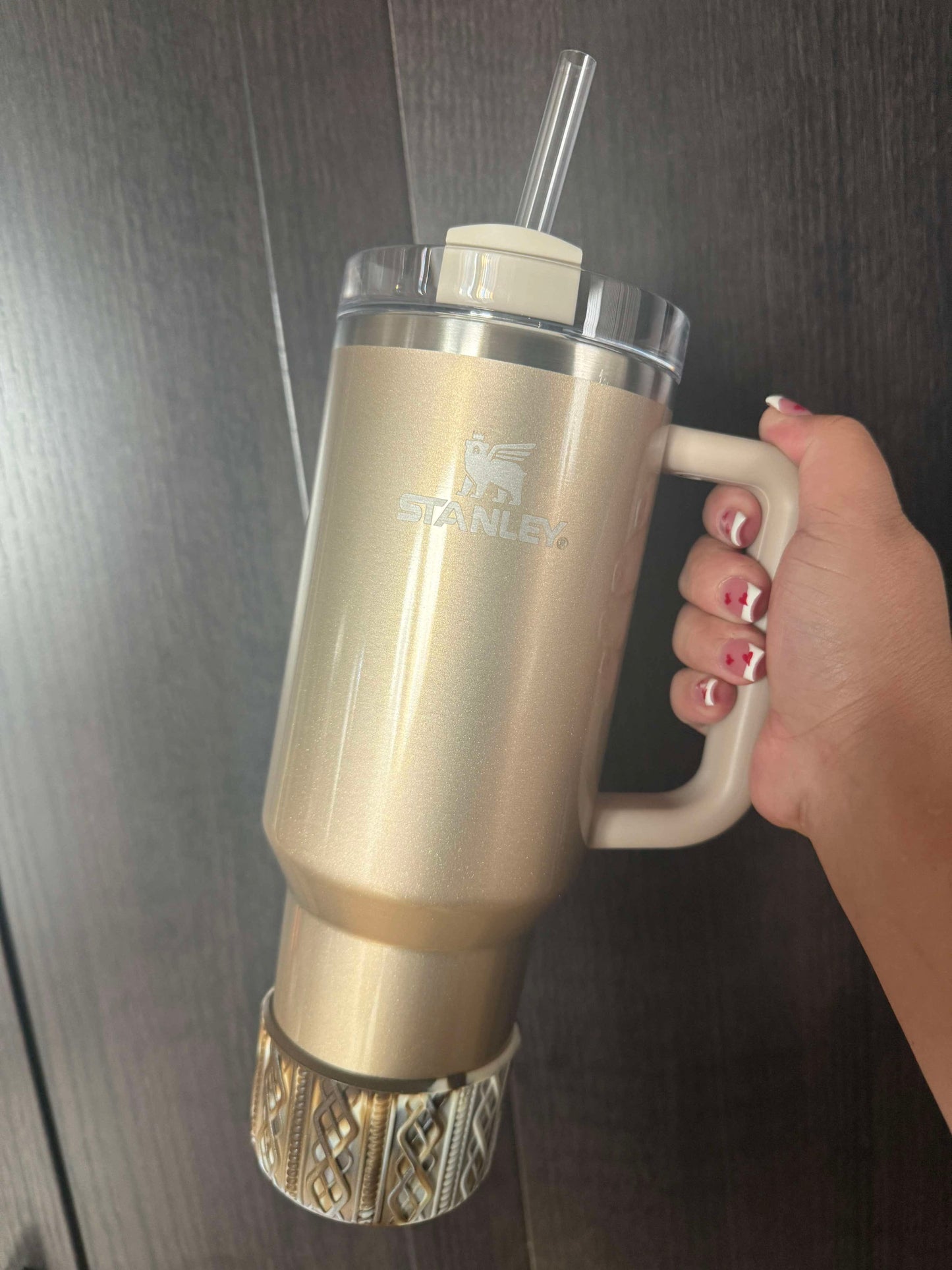 Mocha Latte SHIMMER - SWEATER Silicone Tumbler Boot