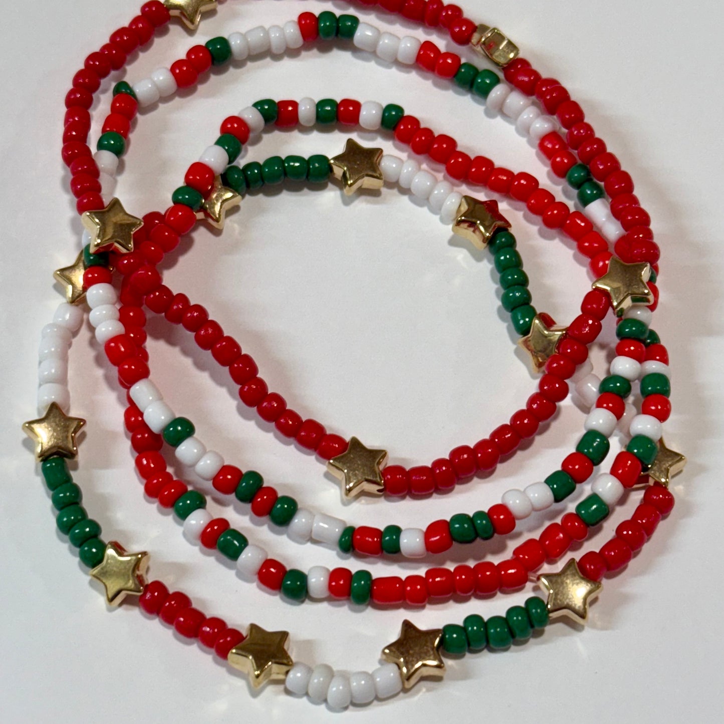 Christmas Gold Stars - Tumbler Bracelet Stacks