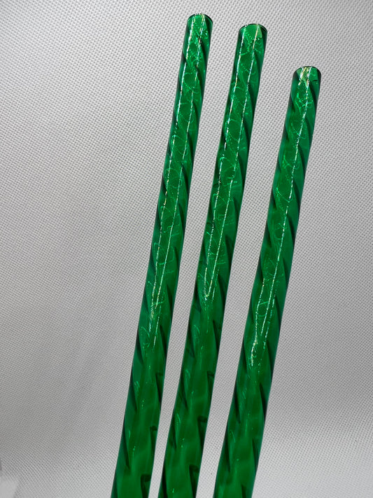 Green Crystal Swirly Straw (40oz Tumbler)