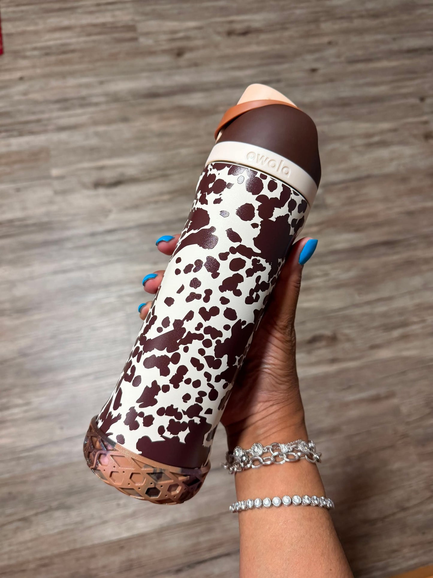 Brown Glitter SHIMMER Shorty Waffle 3" - Silicone Tumbler Boot
