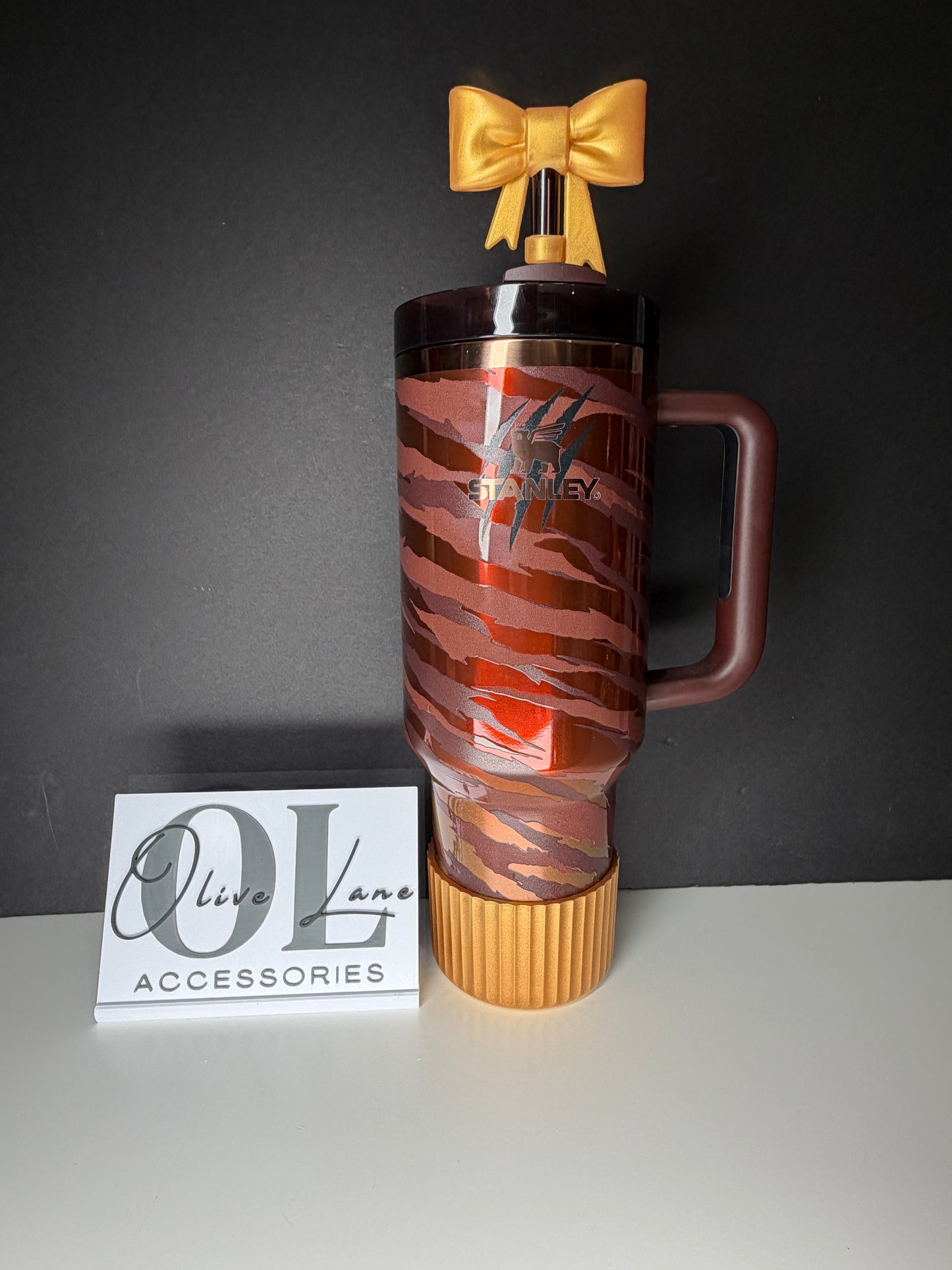 Gold Metallic FLUTED - Silicone Tumbler Boot