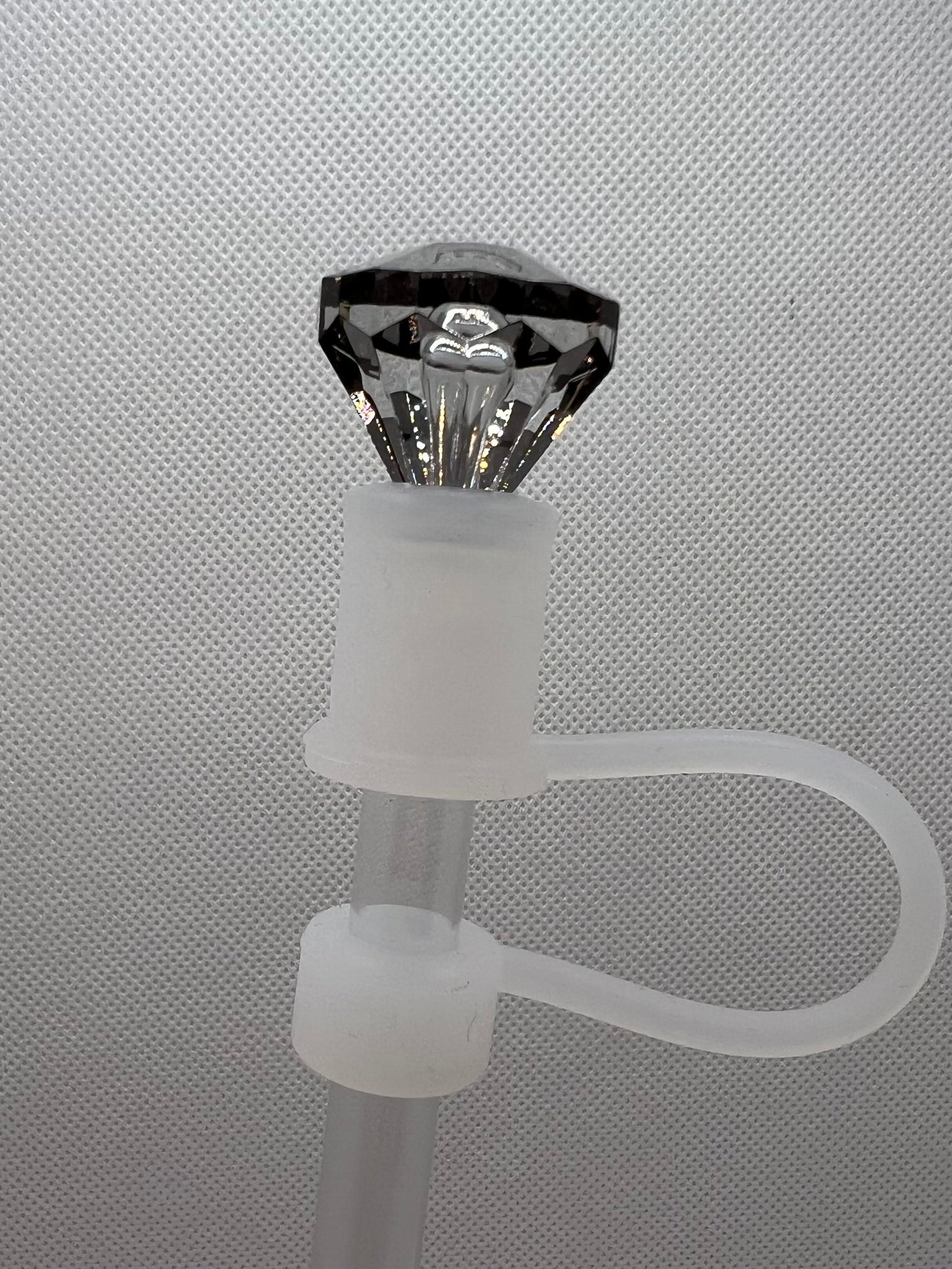 Smoke Diamond TRANSPARENT Straw Topper 10mm