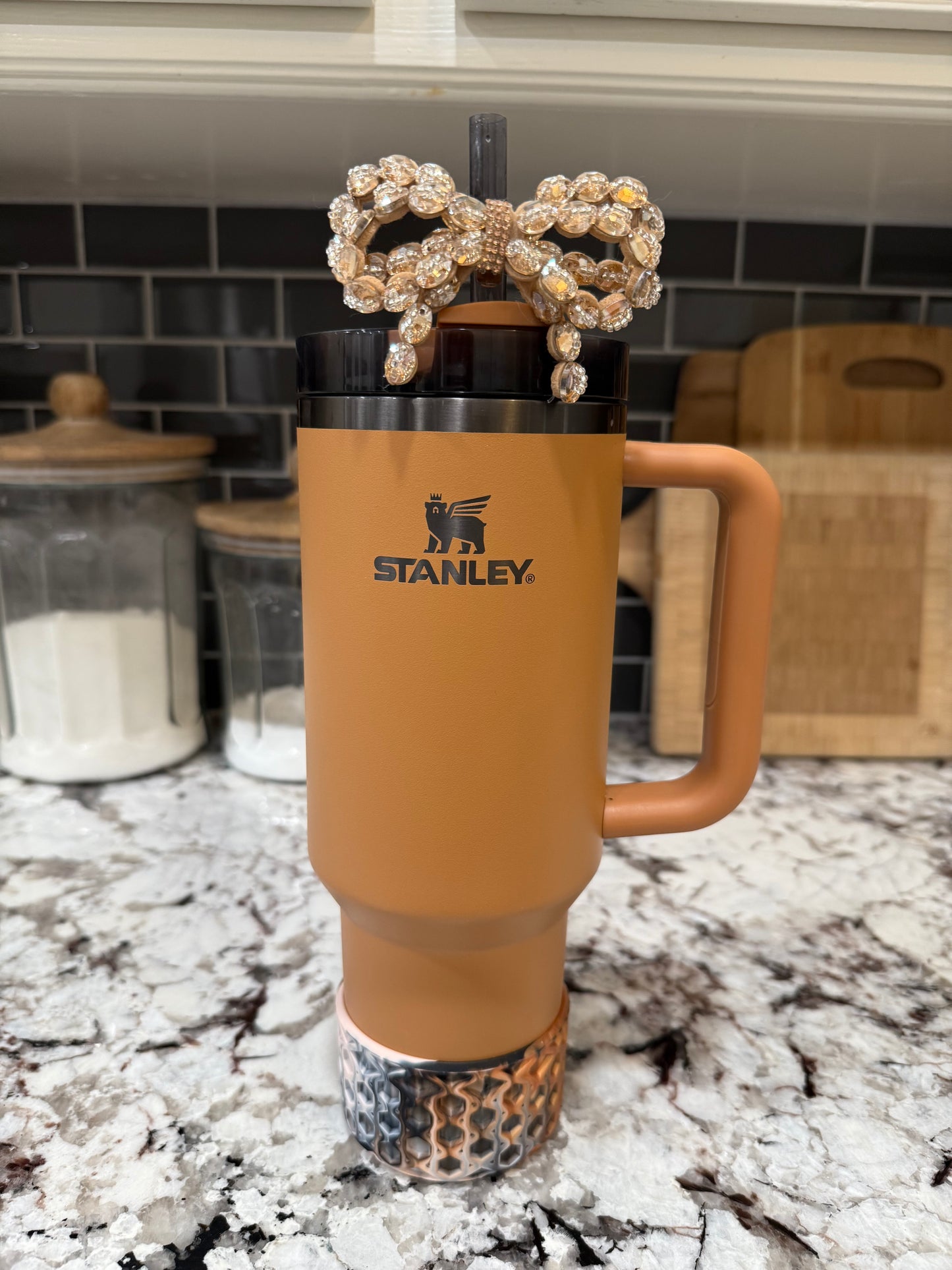 Nude Bling - Boujee Tumbler Bow