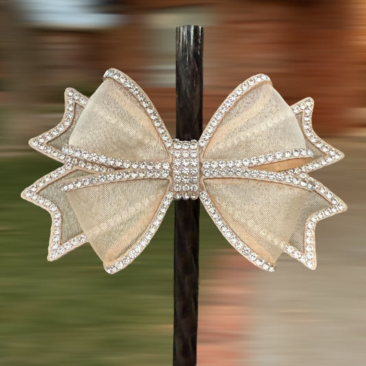 Nude Sheer Bling - Boujee Tumbler Bow