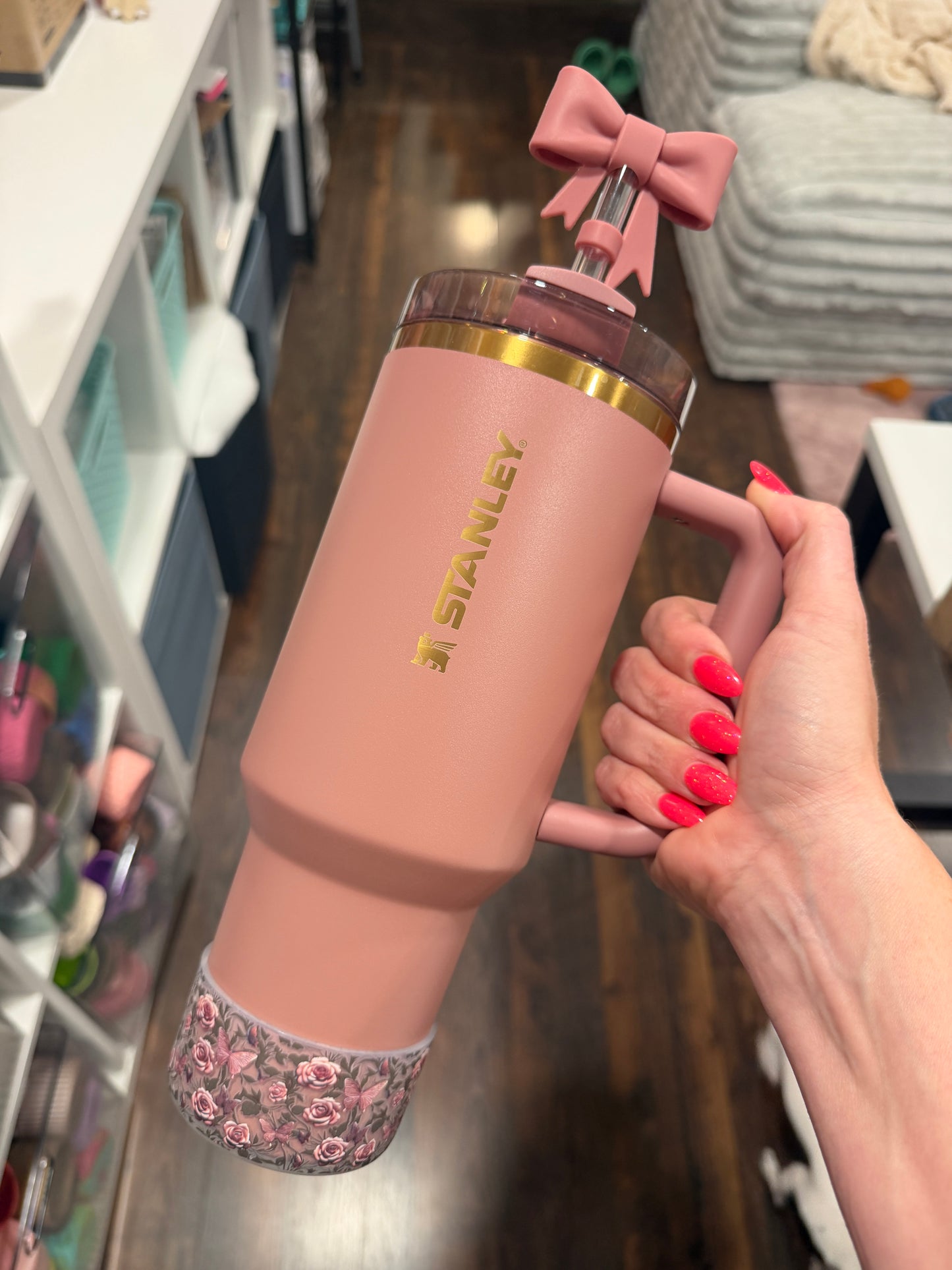 Roses & Butterflies CLEAR - 3D Silicone Tumbler Boot