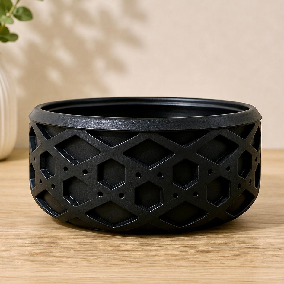 Black Shorty Waffle 3" - Silicone Tumbler Boot
