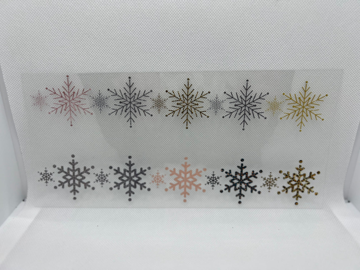 Print Snowflakes UV DTF Wrap Decal