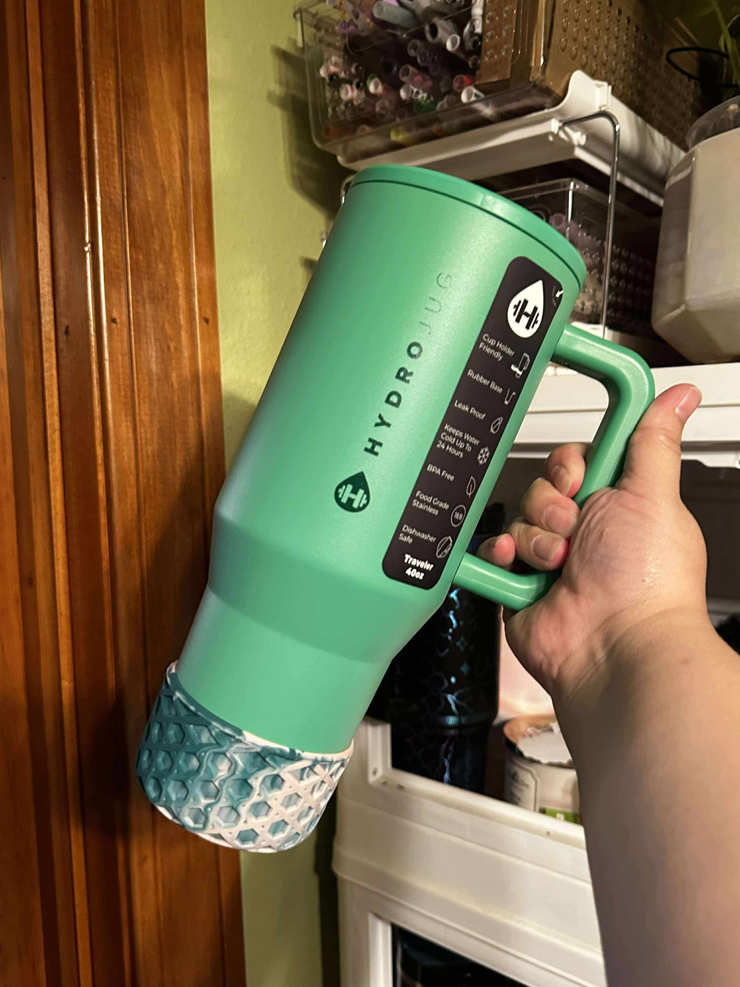 Emerald Peach - WAFFLE Silicone Tumbler Boot